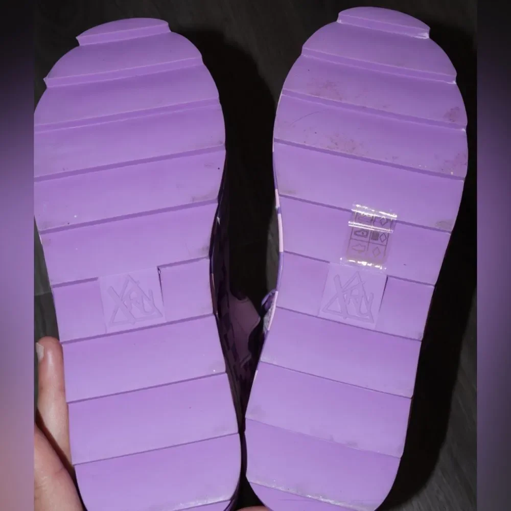 PINK/LAVENDER QOZMO CHECKERPLATFORM SNEAKERS womens 5 - Picture 12 of 12